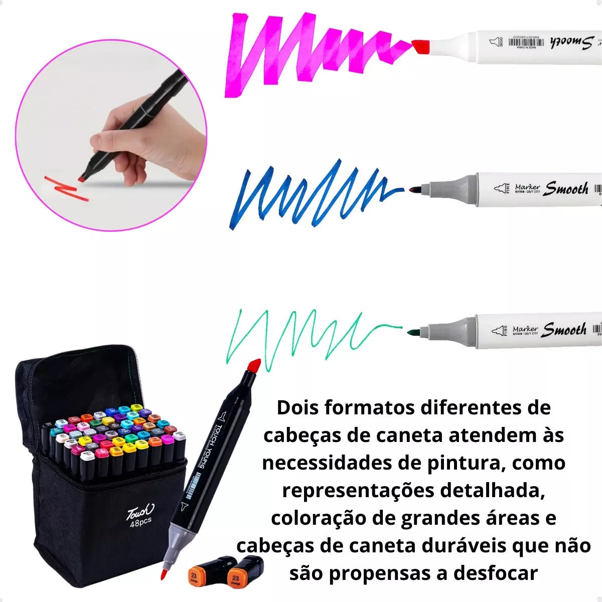 Kit 2 Livros Bobbie Goods Capa Dura + 120 Canetas Touch