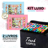 Kit 2 Livros Bobbie Goods Capa Dura + 120 Canetas Touch